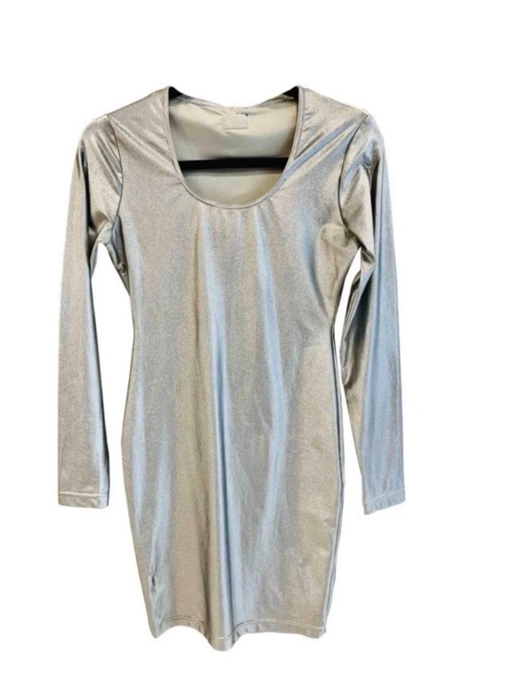 Junior Gaultier Silver Long-Sleeve Scoop Neck Dress